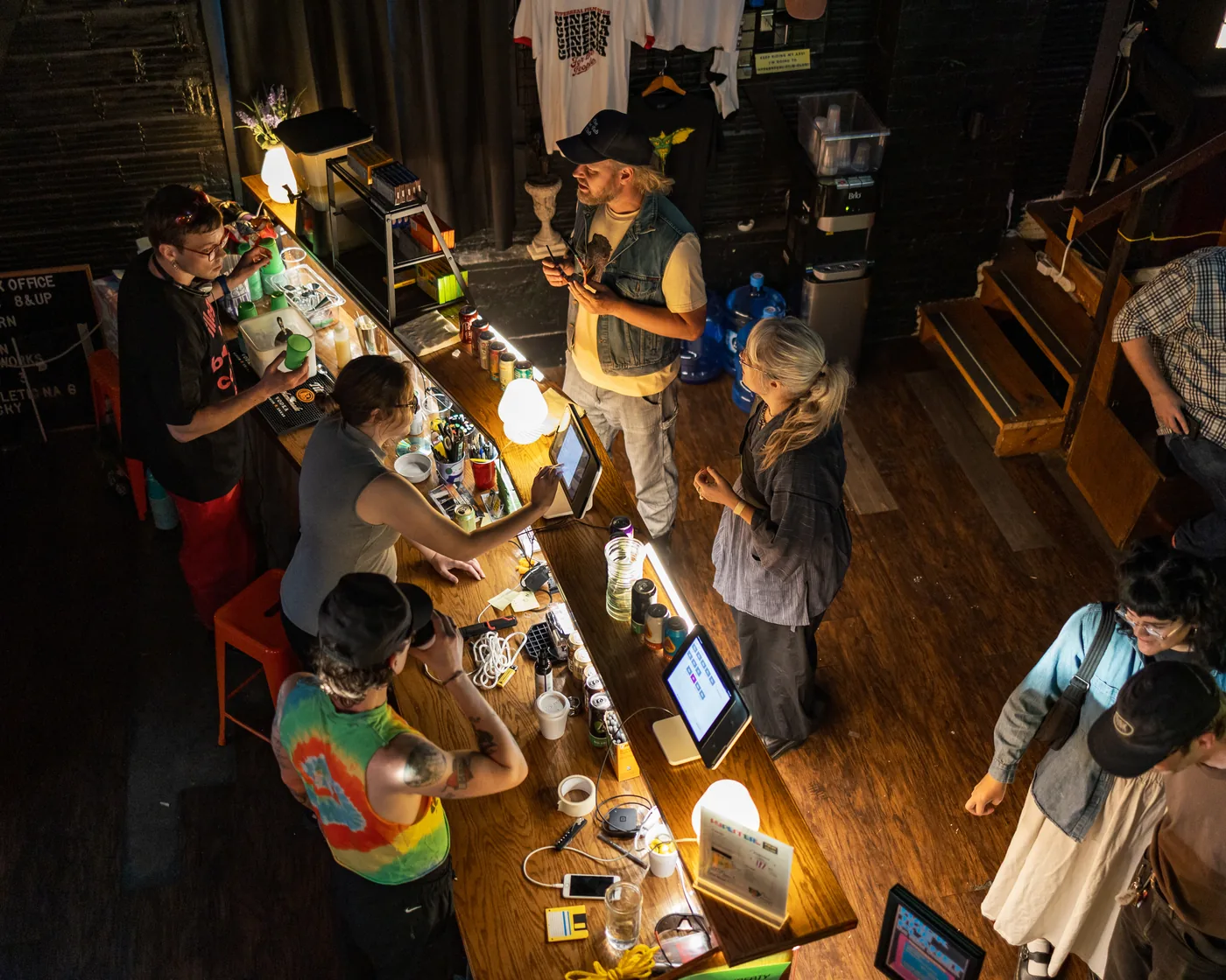 Box office staff checking guests in on tablets at Fusebox Festival 2026